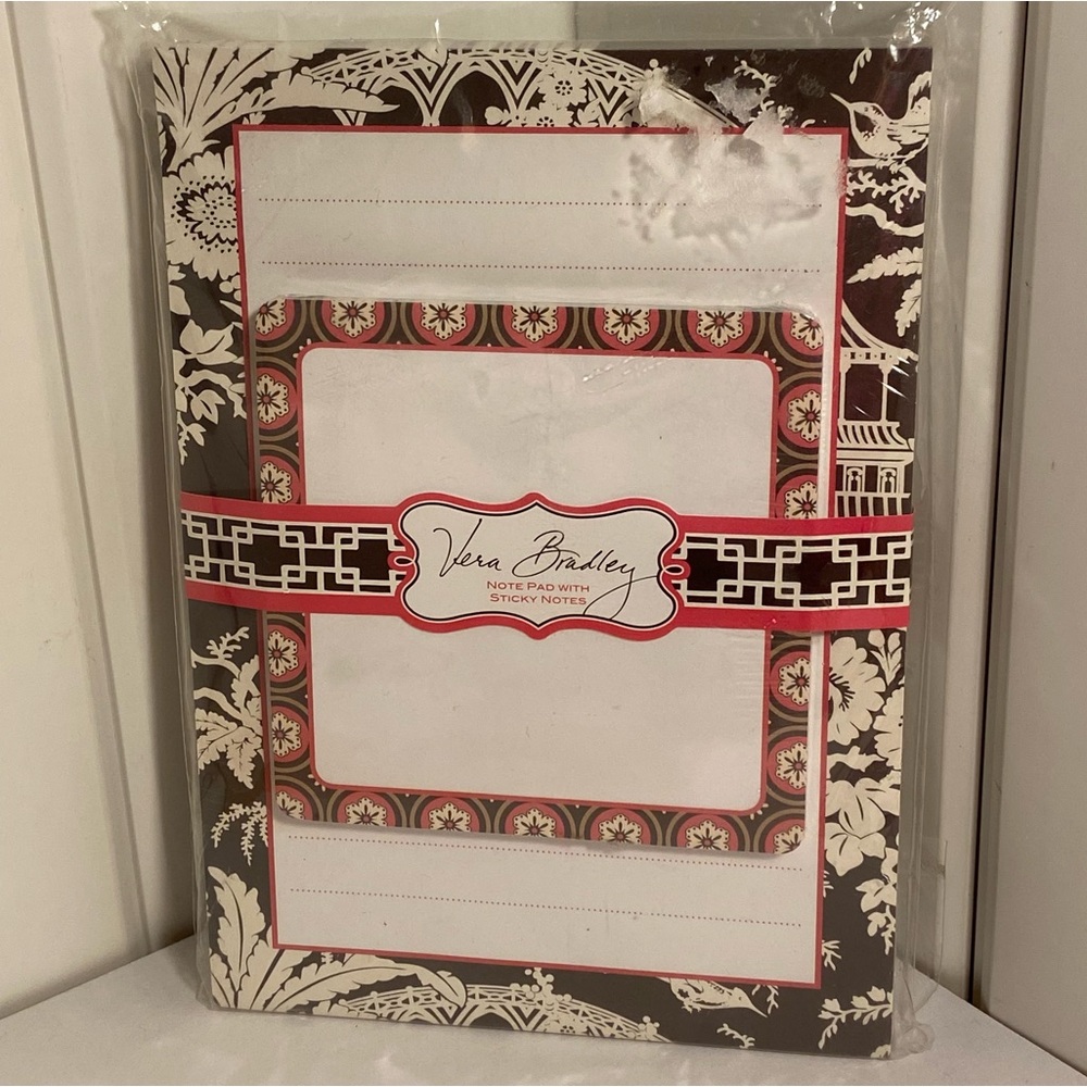 Vera Bradley note pad with sticky notes Imperial Tolle new stationery pad set